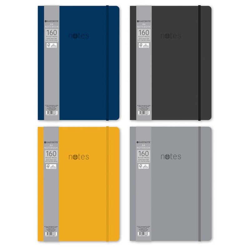 Easynote A4 Soft Touch Notebook Rustic Colours
