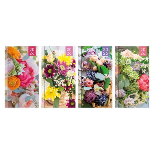 Diary Slim Week to View Photo Floral 2026