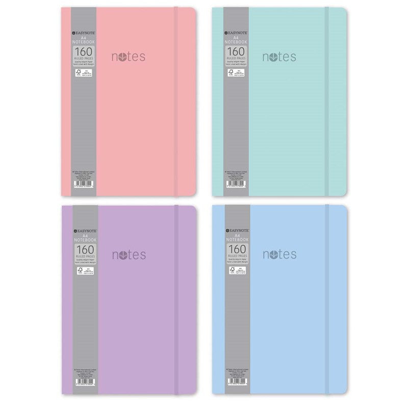 Easynote A4 Soft Touch Notebook Pastel Colours