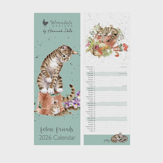 Wrendale Designs Feline Friends 2026 Calendar Gifts for Cat Lovers Home Decor