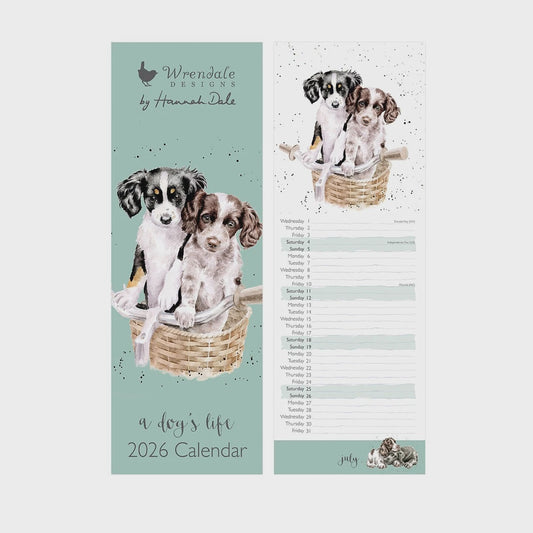 Wrendale Designs A Dogs Life Slim Line 2026 Calendar