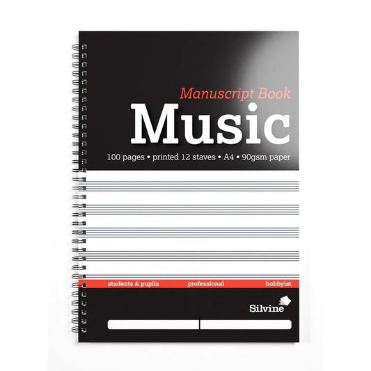 Silvine Music Manuscript Book A4