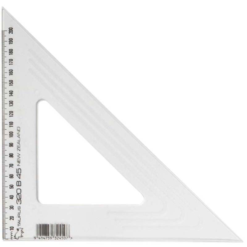 Taurus Set Square 32cm 45 Degree Bevelled Edge