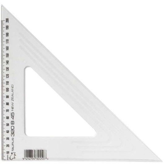 Taurus Set Square 32cm 45 Degree Bevelled Edge
