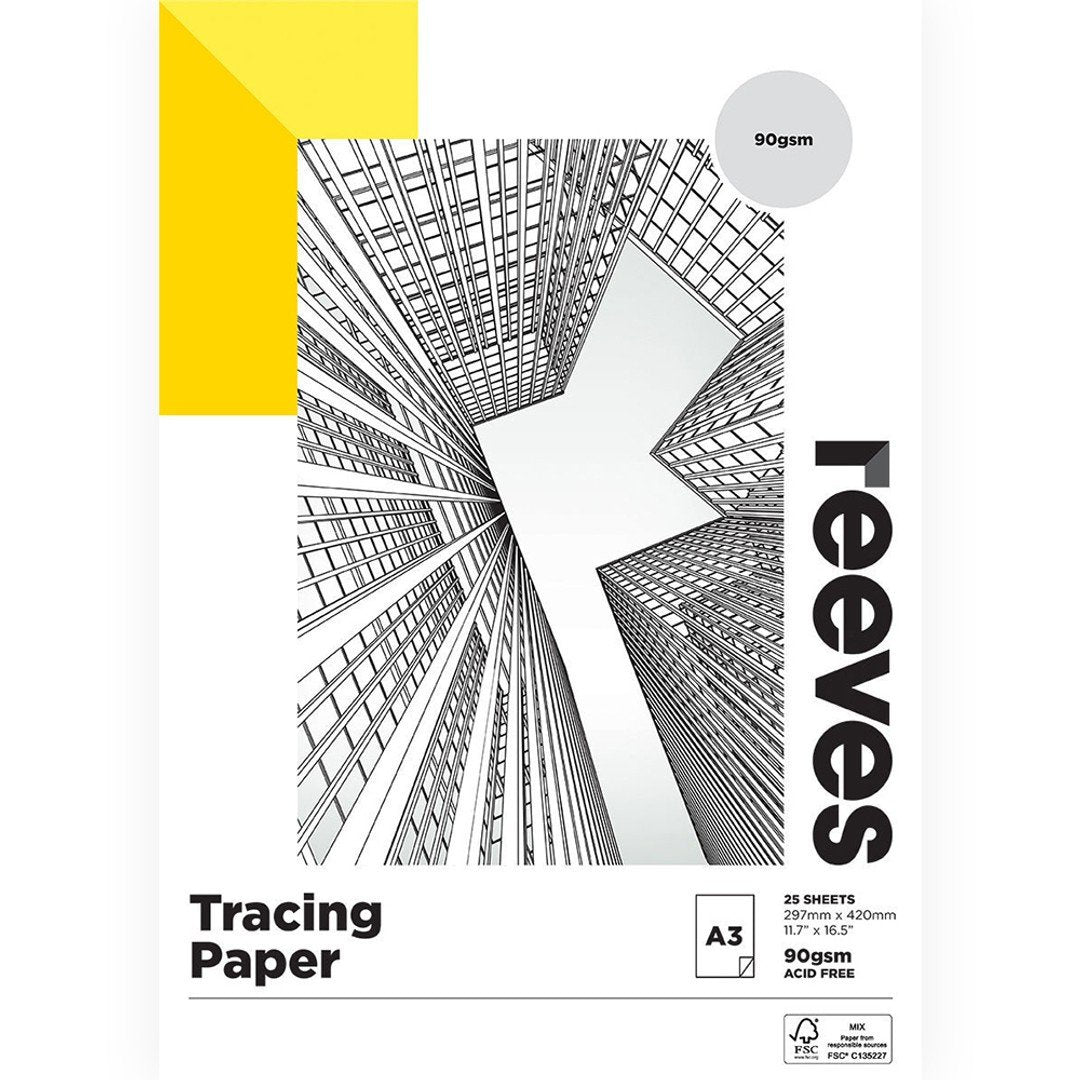 Reeves Tracing Pad A3 90gsm 25 Sheets