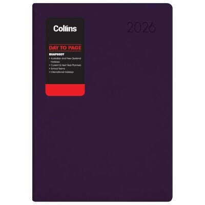 2026 Collins Rhapsody A41 Diary Mulberry Day to Page