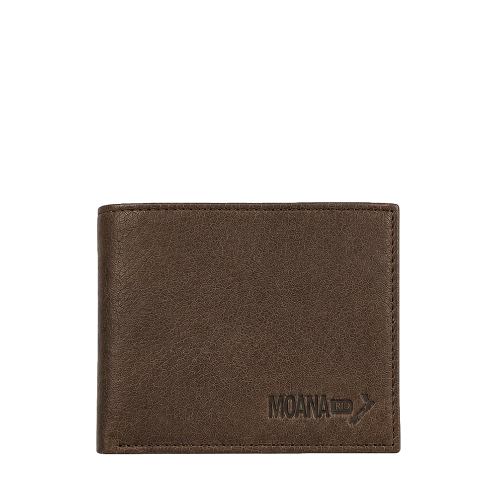 Leather Bi-fold Wallet - Brown (K Road)