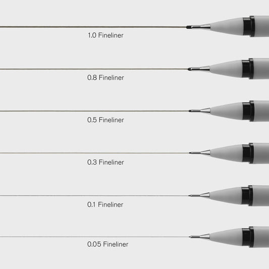 WN Fineliner set 5 Asst Black