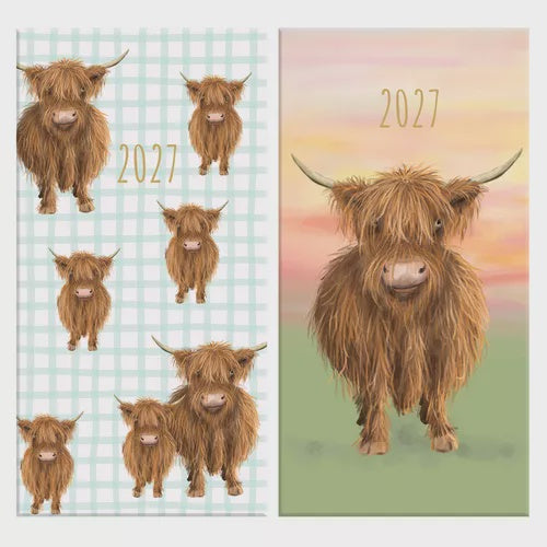 Diary Fashion Slim WTV Highland Cow 2027