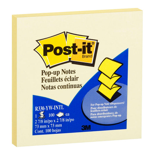 Post-it Notes Pop Up Refill R330-YW 76x76mm Yellow 100 sheet pad