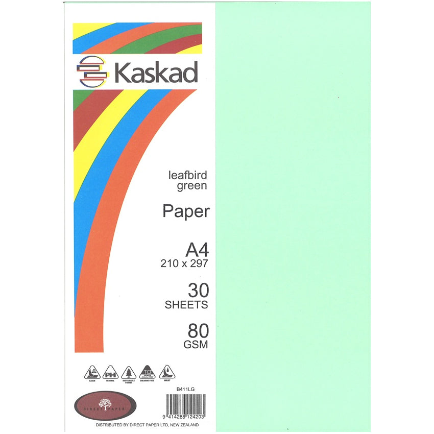 Kaskad A4 Coloured Paper 80gsm 30 Pack