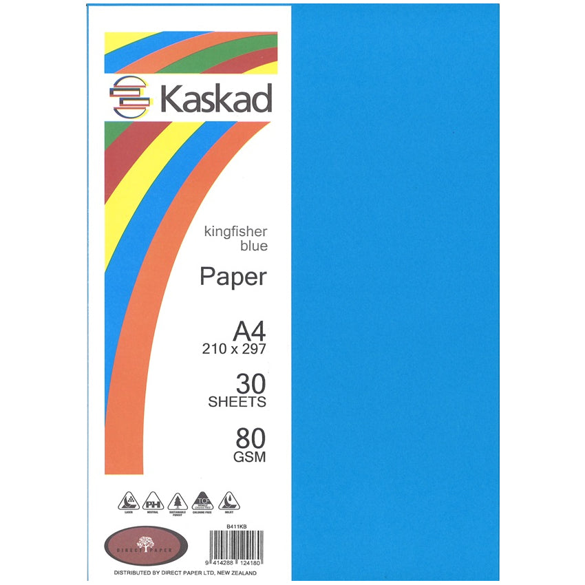 Kaskad A4 Coloured Paper 80gsm 30 Pack