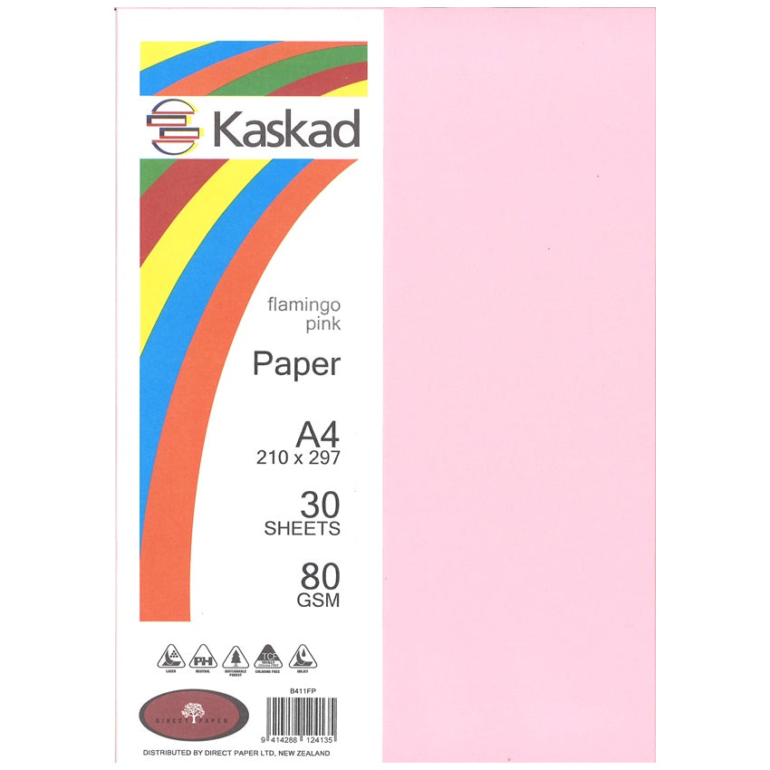 Kaskad A4 Coloured Paper 80gsm 30 Pack