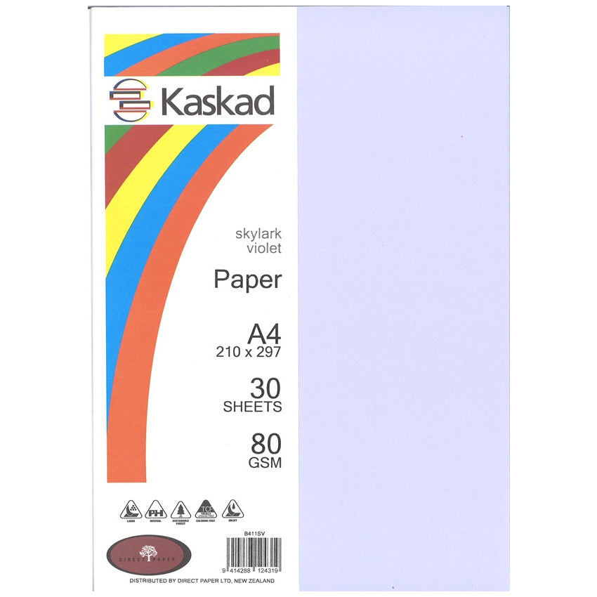 Kaskad A4 Coloured Paper 80gsm 30 Pack