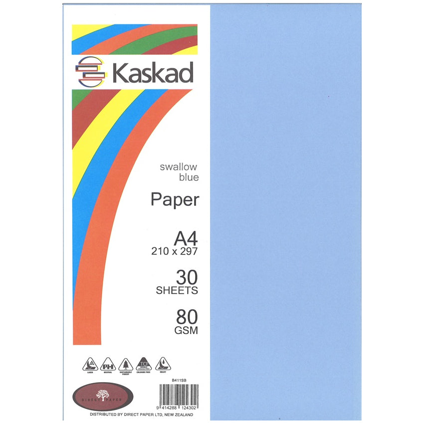 Kaskad A4 Coloured Paper 80gsm 30 Pack