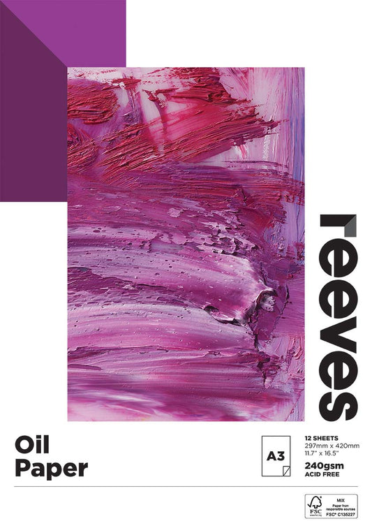Reeves Oil Colour Paper Pad 240gsm 12 Sheets