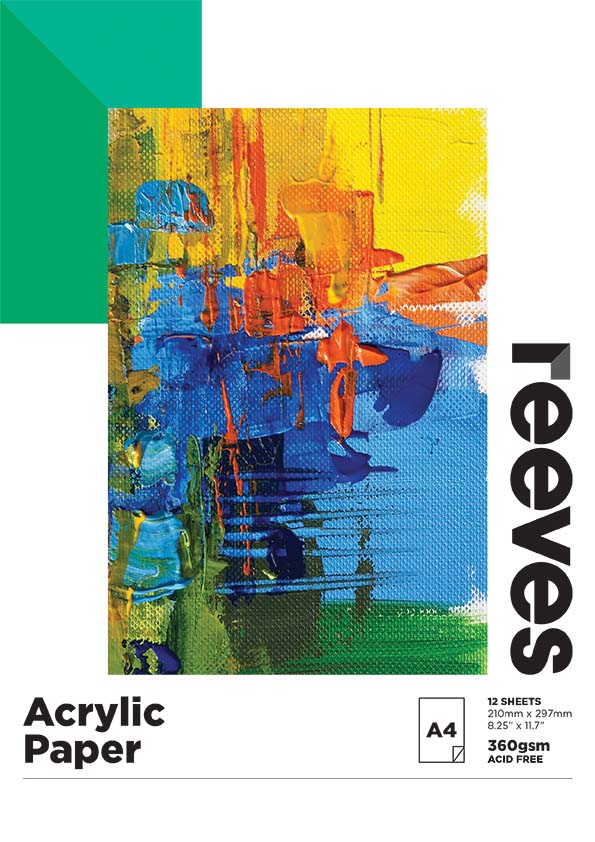 Reeves Arcylic Paper Pad 240gsm 12 Sheets