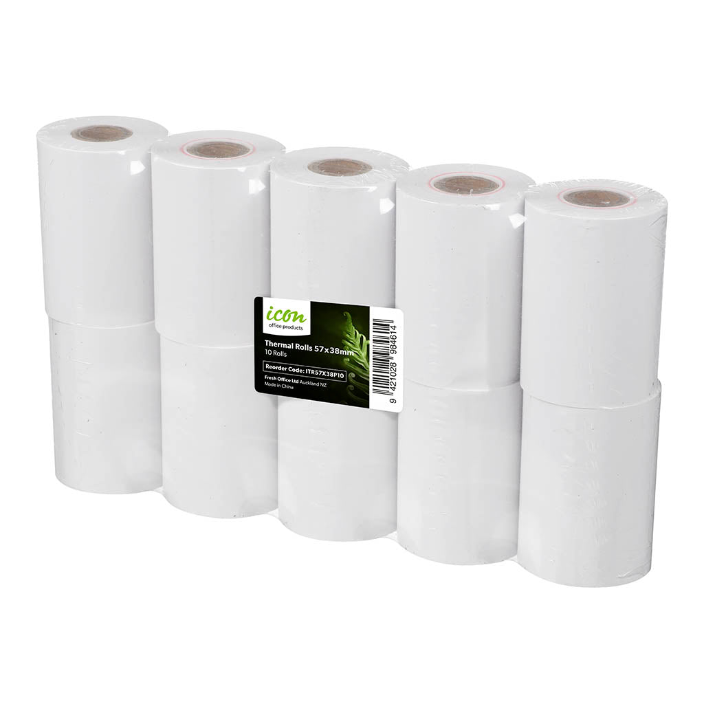 Icon Thermal Roll BPA Free 57x38mm, Pack of 10