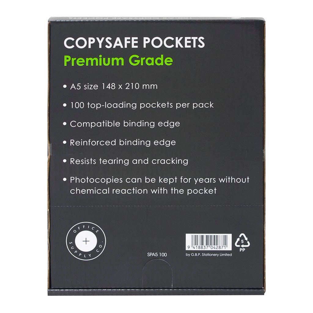 OSC Copysafe Pockets Premium A5, Pack of 100