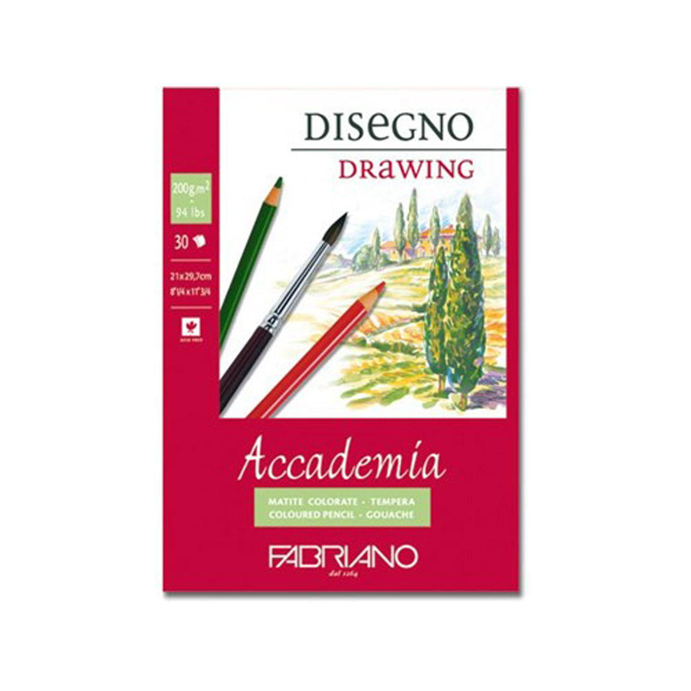 FABRIANO ACCADEMIA SKETCH PAD 200GSM 30 SHEET