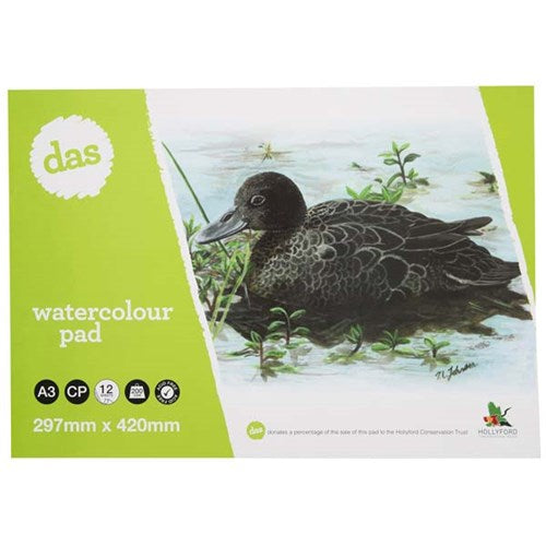 Das Water Colour Paper Pad Brown Teal 200gsm 12 Sheets