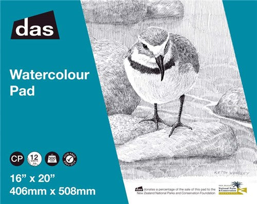 Das Water Colour Paper Pad Wrybill 300gsm 12 Sheets
